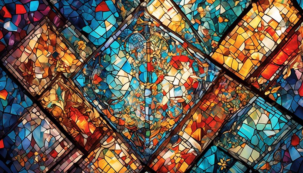 comparing stained glass and mosaic art